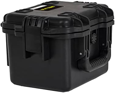 MEIJIA Premium Waterproof Hard Compact Camera Case with customizable fit foam,Full Protection with Light&amp;Convenient Design,11.8&#34;x9.82&#34;x7.75&#34;,Elegant Black