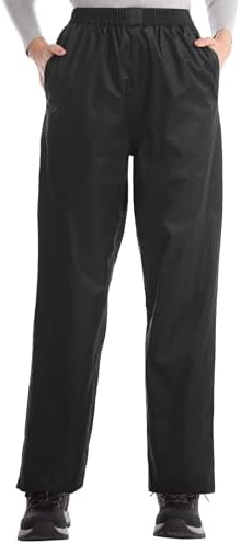 iCreek Women&#39;s Rain Pants Waterproof Hiking Pants Windproof Lightweight Over Pants Work Rain Outdoor for Golf, Fishing