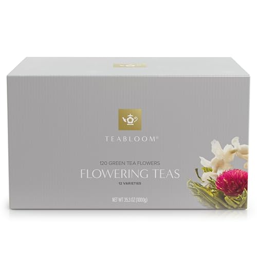 Teabloom Blooming Tea Event Box - 120 Assorted Flowering Teas for Weddings, Celebrations, Corporate Events, and Tea Enthusiasts
