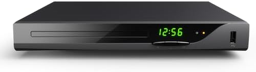 Blu Ray DVD Player, 1080P Home Theater Disc System, Play All DVDs and Region A 1 Blu-Rays, Support Max 128G USB Flash Drive + HDMI\/AV\/Coaxial Output + Built-in PAL\/NTSC with HDMI\/AV Cable