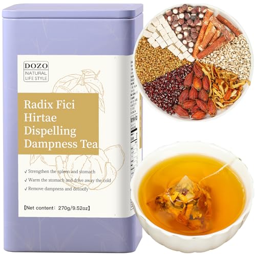 DOZO Radix Fici Hirtae Dispelling Dampness Tea 70g/9.5OZ (0bags) Natural Chinese Herbal Tea Five Finger Peach Poria Tea Five Finger Peach Poria Tea Moisture Removing Tea