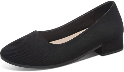 ALTOCIS Women\u2019s Low Block Chunky Heels Pumps Ladies Elegant Closed Round Toe Pumps Shoes Low Platform Office Pumps Shoes