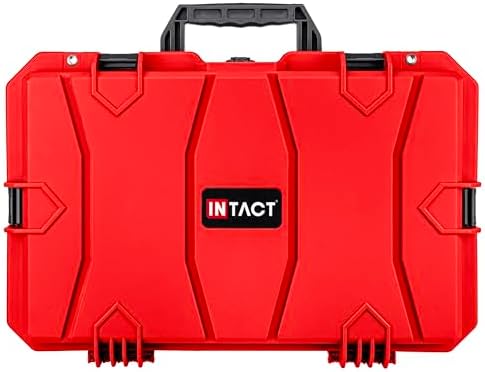 Eylar 21.6&#34; Intact Series Carry-On Hard Camera Case, Lightweight and Durable Stacker Design with Foam (Red)