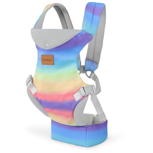YooxArmor Baby Carrier Newborn to Toddler, Ergonomic Adjustable Toddler Carriers for 7-66 Lbs, Cozy Lightweight Infant Carrier with Neck Support, Baby Holder Carrier with Lumbar Support for Mom Dad