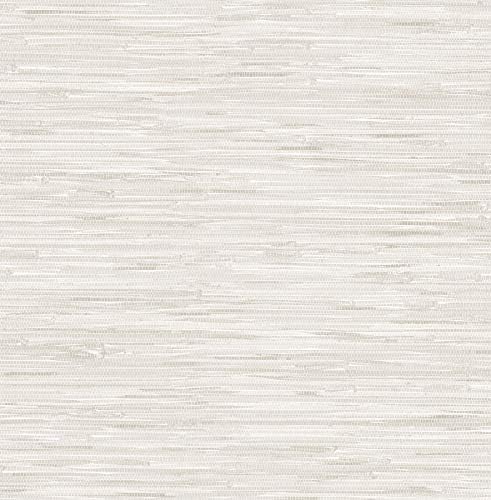 NuWallpaper cream colored vinyl grass woven peel and paste wallpaper, NUS2875