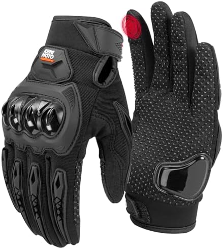 KEMIMOTO Motorcycle Gloves for Men\/Women, Touchscreen Dirt Bike Gloves with Shell, Anti-Slip for Motorbike, Riding, Racing, Cycling, Dirt Bike, ATV, UTV, Motocross, BMX, Hiking