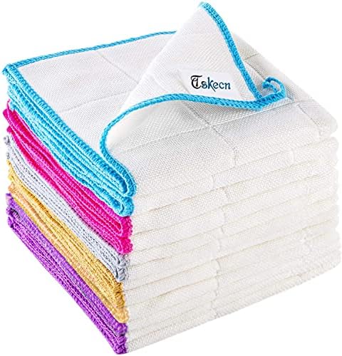 10-Piece Kitchen Dish Cloths Set, Reusable and Highly Absorbent Dishcloth Towels for Kitchens, Bathrooms and Cleaning Counters.