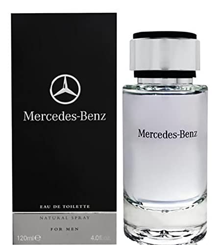 Mercedes-Benz Cologne for Men - 4 Fl Oz - Eau De Toilette Perfume Spray for Man - Woody &amp; Musky Scent - Luxury Long Lasting Fragrance with Notes Of Violet leaves, Cascalone &amp; Vetiver