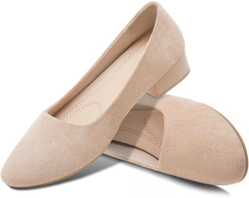 AISFAES Women Pumps Low Chunky Rounded Toe Heels Healed Dress Pumps Elegant Wedges Working Shoes