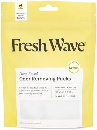 Fresh Wave Lemon Odor Eliminating &amp; Deodorizing Packs  Bag of 6  Safer Odor Relief for Small Spaces  Natural Plant-Based Odor Eliminator  Odor Absorbers for Home