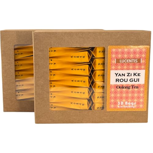 Yan Zi Ke Rou Gui Rock Oolong Tea\\ u2013 30 Loose Leaf Teabags, 8.81oz (250g) \\u2013 Wuyi Mountain Roasted Oolong with Bold Cinnamon Aroma \\u2013 Chinese Tea for Energy \u0026amp;  Wellness