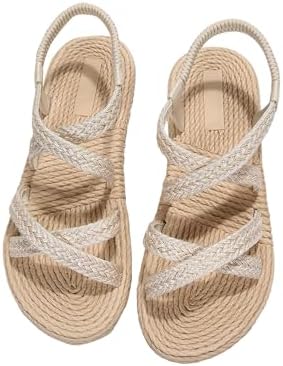 Verdusa Women&#39;s Casual Cross Woven Sandals Vacation Summer Beach Flat Sandals Shoes
