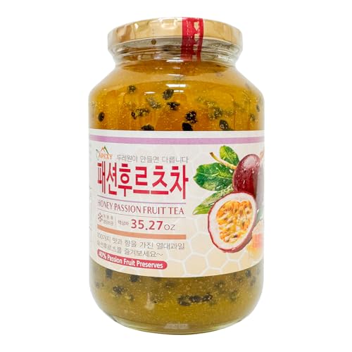 Apexy Authentic Korean Honey Passion Fruit Tea, Passionfruit Puree , Just Add Hot Water, Gourment Blend for Smoothies, Cocktails Desserts and Spread, No Artificial Colors, Versatile and Natural Deligh