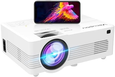 [WiFi Projector] XRPrime 7500Lumens Mini Projector, Full HD 1080P 200&#39;&#39; Display Supported, Compatible with Smartphones, TV Stick, Video Games, DVD Player, HDMI\/AV\/VGA\/USB for Outdoor Movies