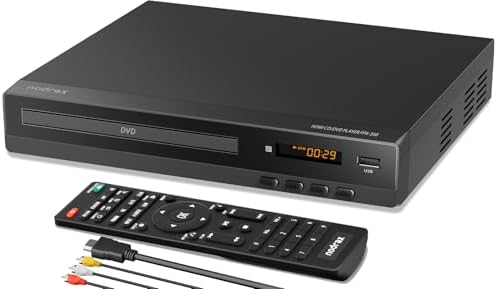 FlexaPlay Region-Free HDMI DVD Player for TV \u2013 1080p Upscaling, USB Port, DVD\/CD\/MP3 Multi-Format Playback \u2013 Ultra-Compact Mini Design, Includes HDMI\/RCA Cables, Remote Control