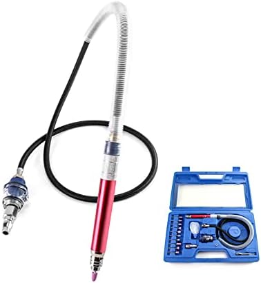 QWORK Air Micro Grinder, 1\/8&#34; Mini Pencil Polishing Cutting Tool Pneumatic Pencil Die Grinder, 65000 RPM Free Speed