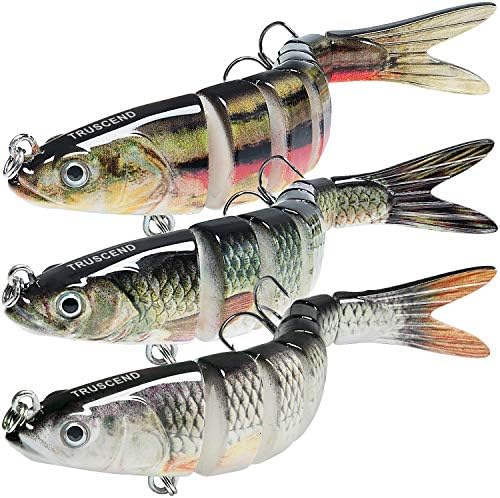 TRUSCEND Easy Catch Swimmax, Magic Noisy Turbulent Wiggling and Vibrating Action for More Bites, Lifelike Fishing Lures for All Species, Swimbait for Relax Family Fishing, Must-Have for Lovely Anglers