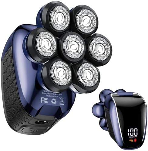 Wyklaus Head Shavers for Bald Men: 5-in-1 Electric Razor - Waterproof Shaving Grooming Kit for Balder - Turbo Speed &amp; Precision Blades