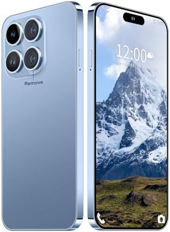 15 Ultra Smartphone Unlocked Cell Phone,Battery 6800mAh 6.8 HD Screen Unlocked Phone,12+512GB Android 14 with 128GB Memory Card,Dual SIM\/5G\/Fingerprint Lock\/Face ID (Blue, 12+512)