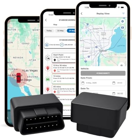 OBD2 GPS Tracker for Vehicles \u2013 1 Month Free, Then Just $4.99\/Month, 4G Real-Time Tracking, Plug &amp; Play, SIM Included, Driver Alerts, Geo-Fencing, 10-Second Updates w\/USA &amp; Global Cover