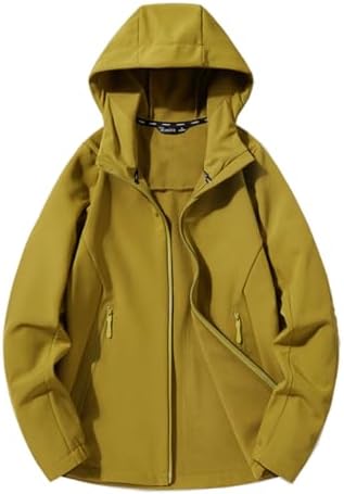 JINFENIX Women&#39;s Outdoor Softshell Jacket Full Zip Polar Soft Warm Winter Zipper Pocket Antistatic Jacket