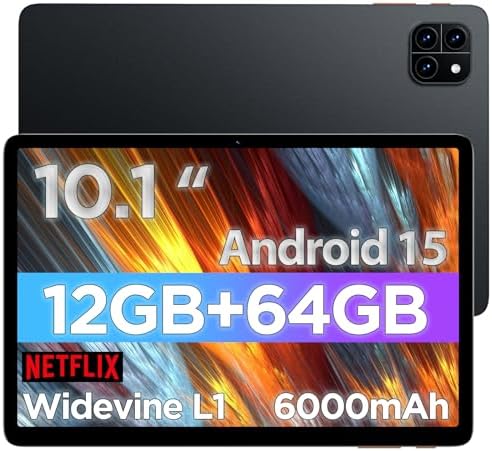 Callsky Tab Android tablet, 10.1-inch Android 15 tablet, eight cores, 2-year protection, 12GB RAM, 64GB ROM (up to 2 TB), 800x1280 resolution, WiFi 6 \u0026amp; Bluetooth, dual speakers, 5MP+8MP.  600