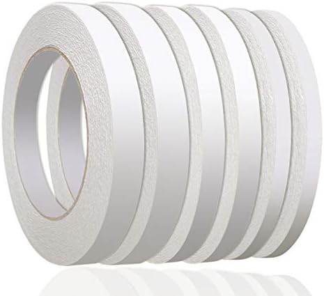 Aniann 236 Yards Double Sided Tape for Crafts, 6 Rolls Two Sided Tapes for Arts, Scrapbooking, Card Making, Gift Wrapping, DIY, Office & Home Supplies (1/4", 1/3", 1/2")