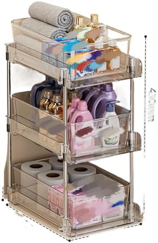 Sink Organizer and Storage Kitchen Gadgets, Cook Accessories Toilet Cabinets Layered Rack Multi functional Pull out Basket Storage Tool KCookware Accessories -1458