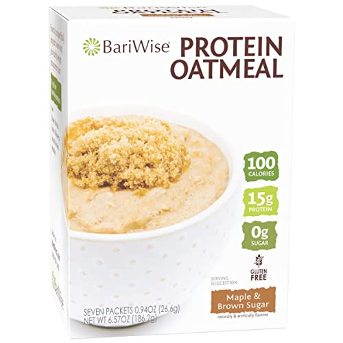 BariWise Instant Protein Oatmeal, Maple &amp; Brown Sugar, No Sugar, Gluten Free, Low Carb (7ct)