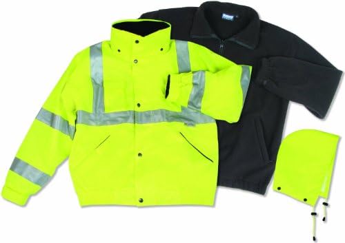 ERB 61555 S372 Class 3 Bomber Jacket, Lime, Medium