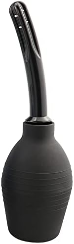 Lancsdom Anal Douche Enema Bulb Douche Enema Cleaner for Women\u2019s or Men\u2019s Health -for Colon Cleansing, Detox and Constipation (Black)