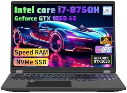 NEOBIHIER Gaming Laptop 16.1&#34; FHD, Intel i7-8750H up to 4.1GHz, GTX 1050 4GB, 32GB DDR4 RAM, 1TB NVMe SSD \u2013 Smooth Laptop Gaming Experience on Powerful Windows Laptop Computer with Backlit Ke