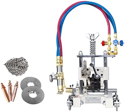 CG2-11Y Manual Tunnel Pipe Gas Cutting Machine 5~50mm Torch Beveling Gas Cutter Precise Pipe Cutting Machine Efficient Pipe Beveling Torch Machine Tube Pipe Cutter Tool(Acetylene + Oxygen)