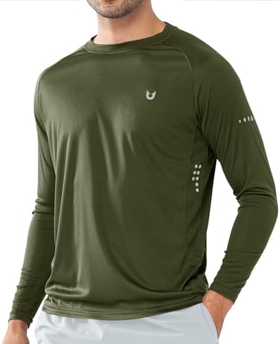 NORTHYARD Men&#39;s Sun Protection UPF 50+ Shirts Long Sleeve Swim Rash Guard Shirt Workout Running Athletic Gym UV Fish Hiking
