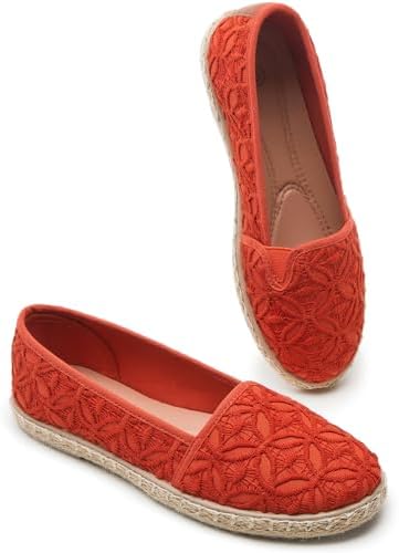 BABUDOG Women&#39;s Black Flats with Flower Embroideried,White Lace Ballet Flats,Comfortable Dress Flats