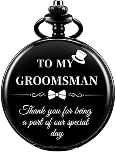 Wedding Pocket Watches for Groomsman, Groomsmen Gifts, Groomsmen Proposal Gift, Engraved Pocket Watches