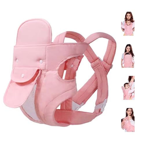 KIYUMI Baby Sling Carrier Portable Newborn Toddler,Child Infant Baby Carrier-Child Carrier Sling,Lightweight &amp; Breathabl Hip 4 in 1 Carry,Pink