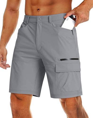 MAGCOMSEN Men&#39;s Hiking Cargo Shorts 9&#34; Quick Dry Lightweight Summer Casual Shorts for Men Work Golf Outdoor 5 Pockets