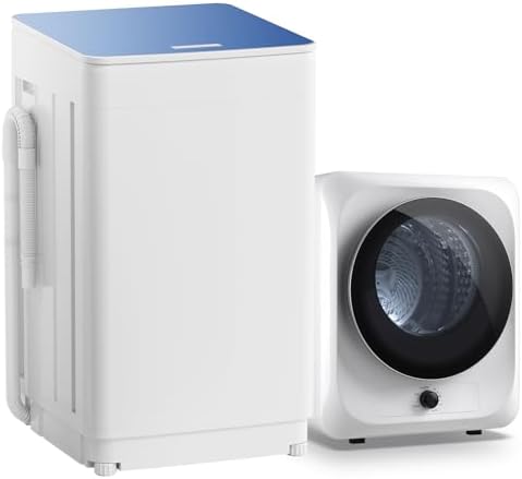 Auertech Portable Washer and Dryer Combo Set, 18 lbs Fully Automatic Washing Machine, 10 lbs Portable Dryers, Compact Washer and Dryer for Apartment, RV, Dorm