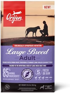 ORIJEN Grain Free High Protein Dry Dog Food Large Breed Adult Recipe 23.5lb Bag